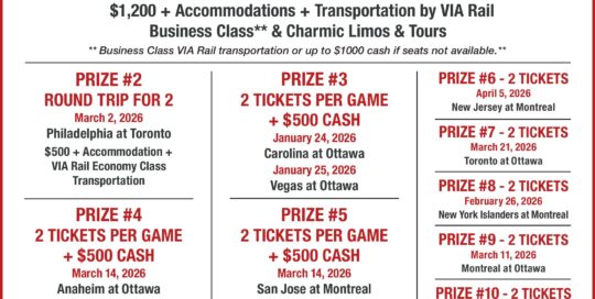 Ad CTC Hockey Raffle SF - Nov 2025